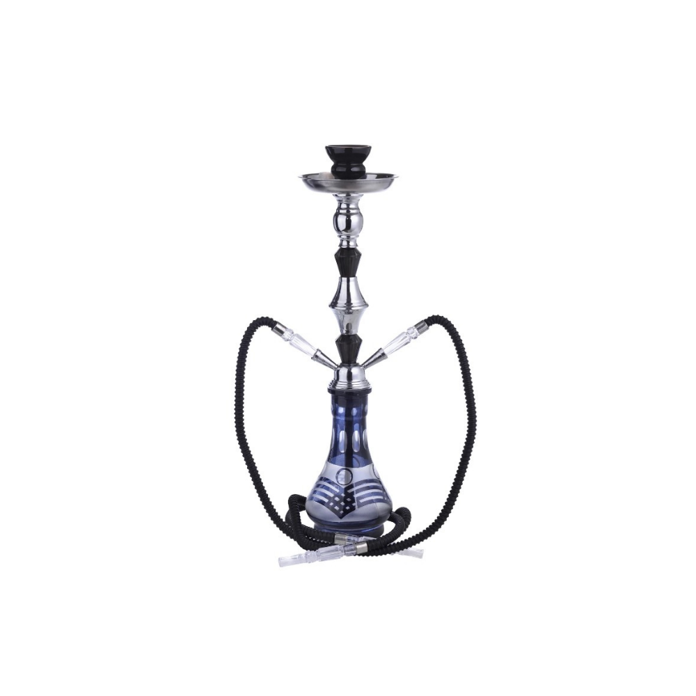 Belle Chicha CHAMP Al Malik - – Narguilé - 2 tuyaux - Noir  Design "Boudnib" - noir