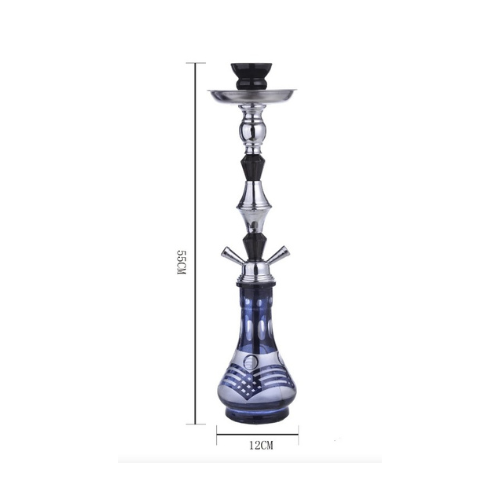 Belle Chicha CHAMP Al Malik - – Narguilé - 2 tuyaux - Noir  Design "Boudnib" - noir